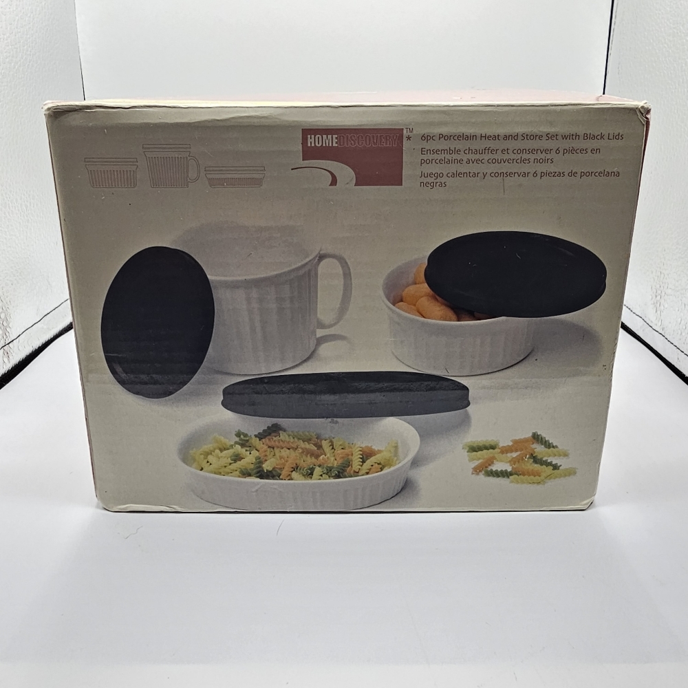 Home Discovery Set of 3 Ceramic Dishes with Lids